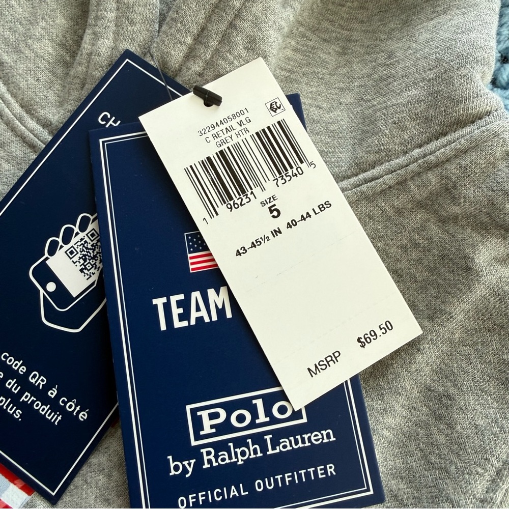 Polo Ralph Lauren Team USA Kids Bear Hoodie - Picture 5 of 8